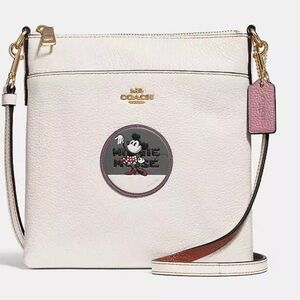 COACH Minnie Mouse Kitt Messenger Crossbody With Patches